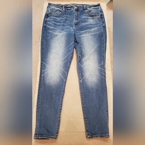 American Eagle Blue Women's Jeggings- Size 14